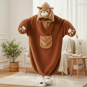 Жіноча піжама Червона панда піжама Червона панда плед-худі з капюшоном піжама з червоною пандою