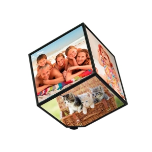 Вращающийся куб с фотографиями - фоторамка на 6 фотографий вращающийся куб с фотографиями