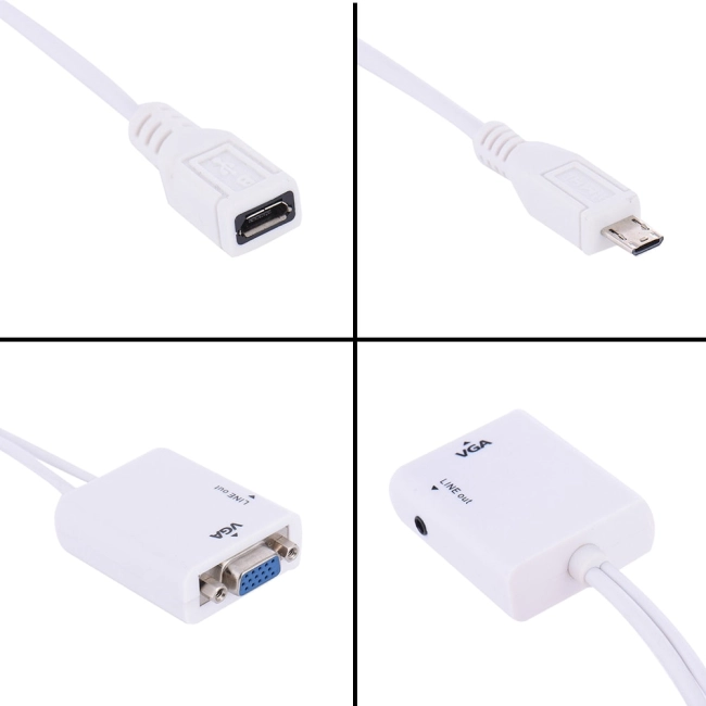 кабель micro usb vga