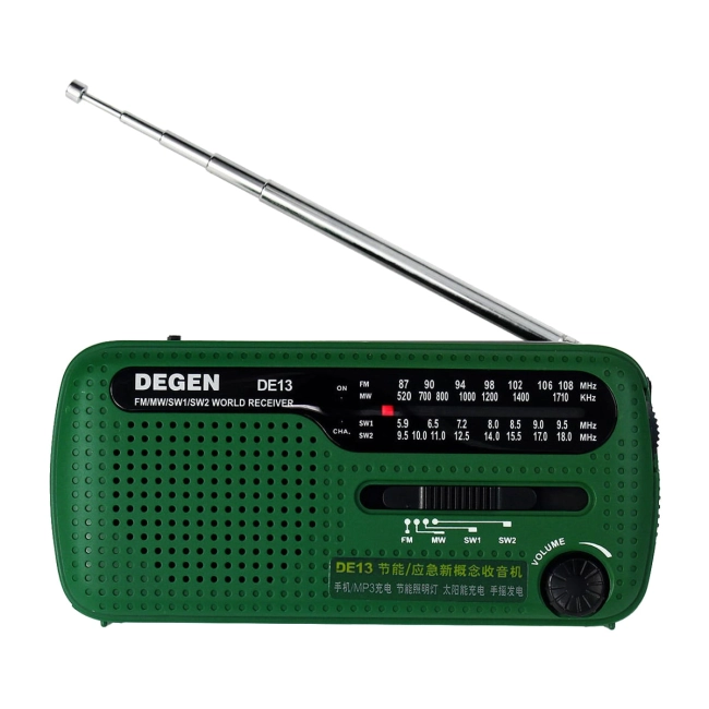 радиоприемник на солнечной батарее с ручным генератором