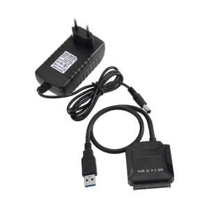 Адаптер Sata 2.5 USB 3.0 с блоком питания для HDD, SSD дисков кабель адаптер usb 3.0 sata с блоком питания