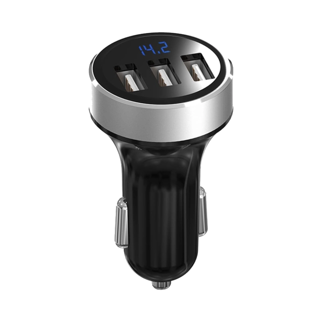 зарядка в прикуриватель с вольтметром