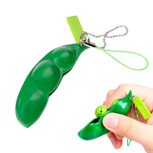 Игрушка антистресс стручок гороха в виде брелка брелок горох антистресс