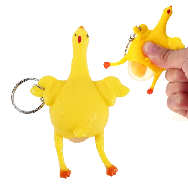 брелок антистресс курица