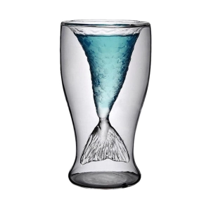 Стакан в формі хвоста русалки з подвійним дном (100 мл) келих риб'ячий хвіст