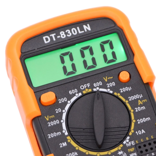 Мультиметр цифровой с чехлом и подсветкой dt-830ln