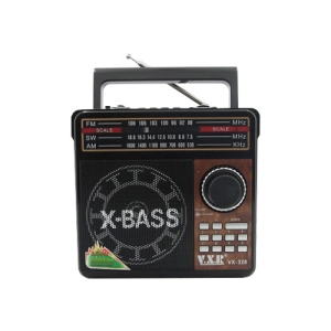 Переносной fm радиоприемник с фонарем VX-328 портативный радиоприемник с usb разъемом