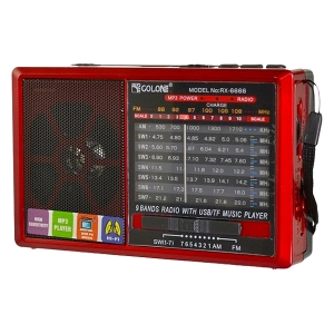 Портативный радиоприемник fm со встроенным фонариком RX-6666 радиоприемник epe fp-1525u