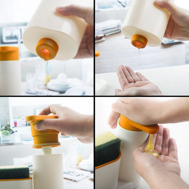 органайзер для раковины с дозатором для мыла и бутылочкой