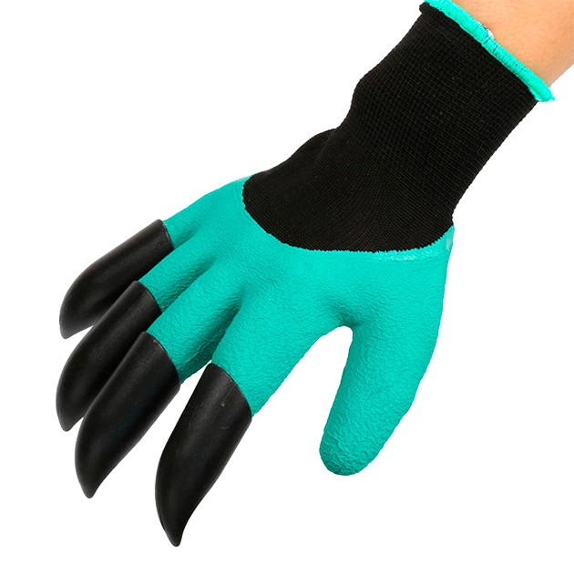 садові рукавички з пластиковими кігтями