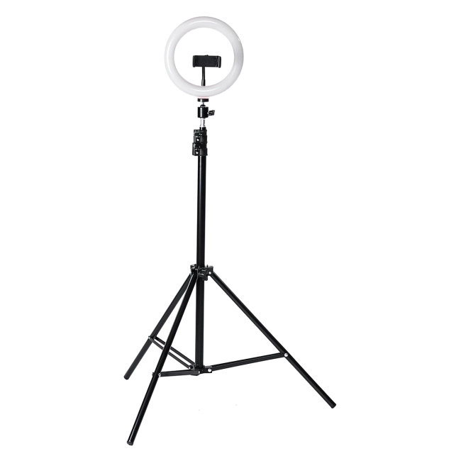 кільцева лампа на штативі