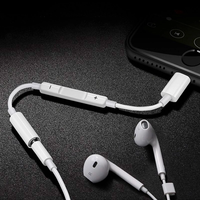 Регулятор громкости наушников Lightning в 3.5мм