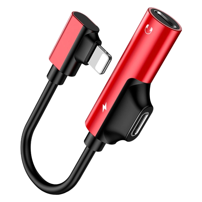 перехідник для iPhone на навушники та зарядку