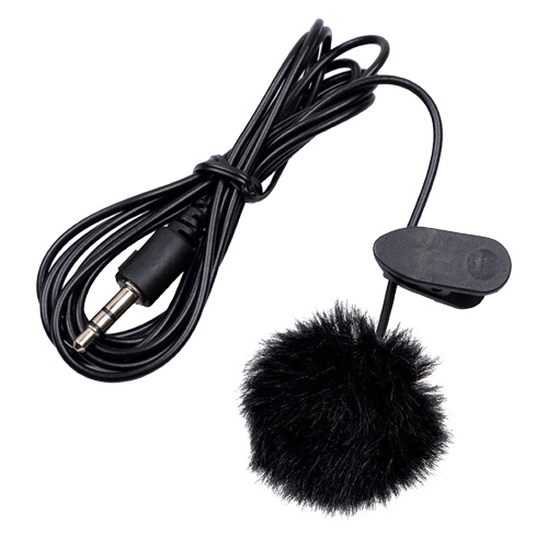 петличный микрофон с ветрозащитой