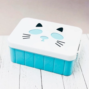 Ланч бокс Кот с отделениями детский для школы ланч бокс с отделениями детский