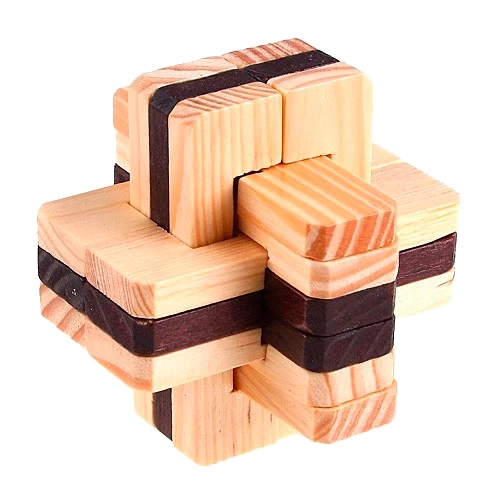 деревянная головоломка крест