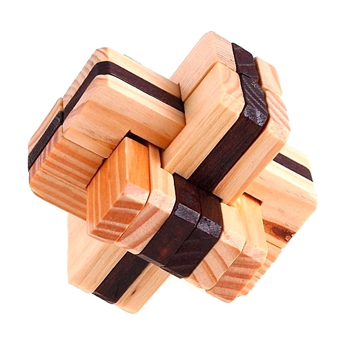 головоломка из дерева крест