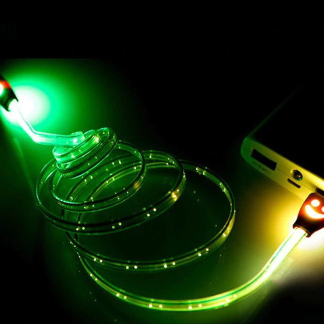 micro usb шнур який світиться