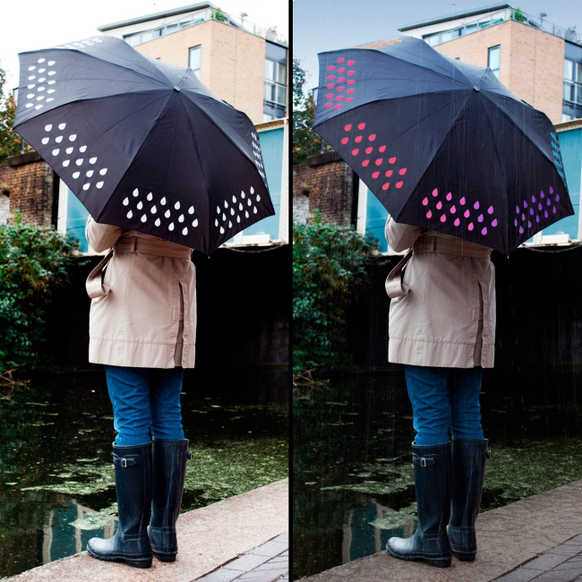 парасолька яка змінює колір при намоканні