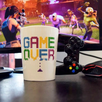 кружка game over с геймпадом