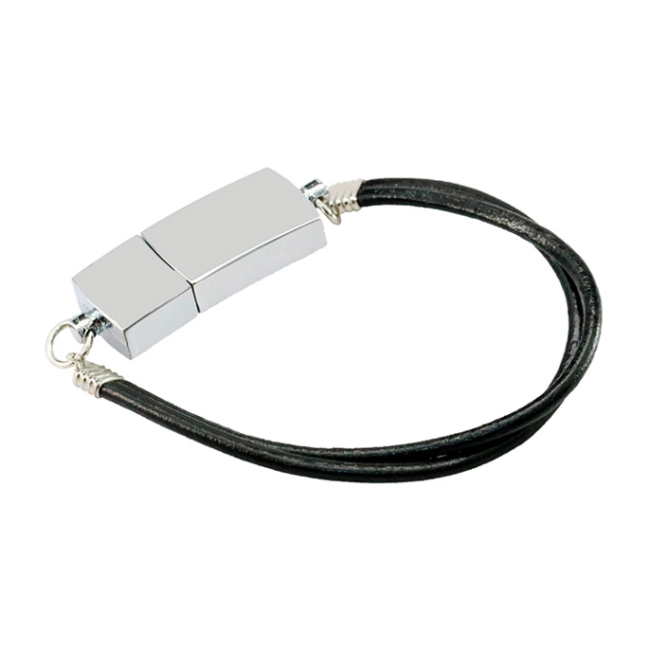 флешка на кожаном браслете