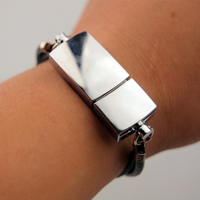флешка кожаный браслет на руку