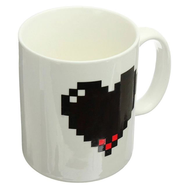 кружка с сердечком хамелеон