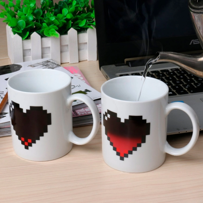 кружка хамелеон сердце