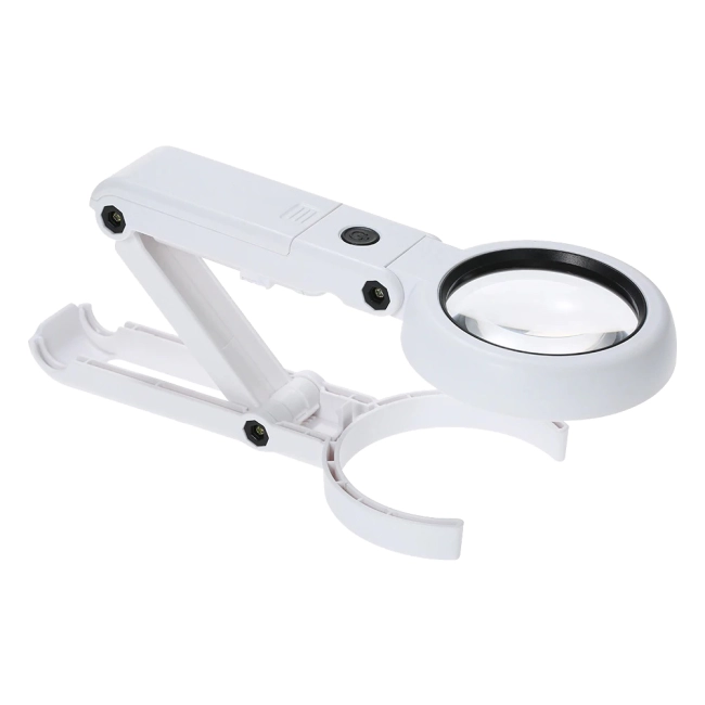 лупа с led подсветкой складная