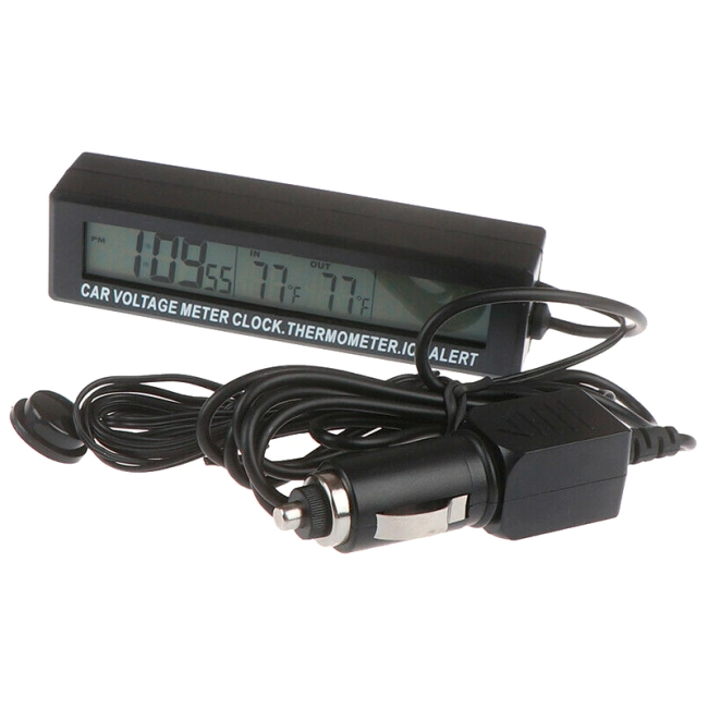 автомобильный вольтметр часы