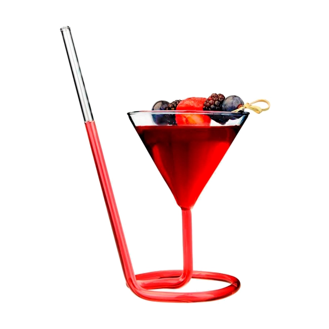 келих з трубочкою для вина