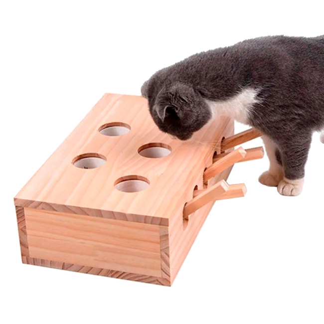 дерев'яна гра для котів
