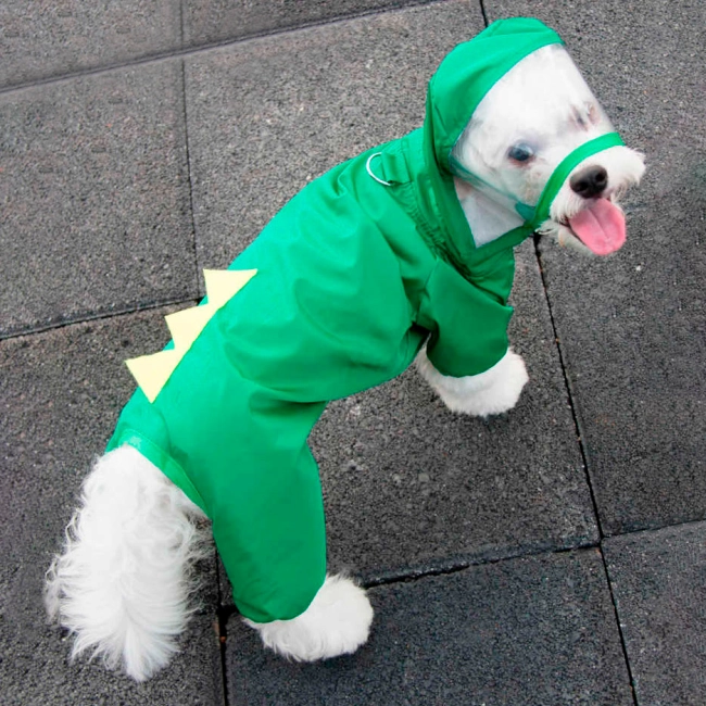 дождевик с капюшоном для собаки