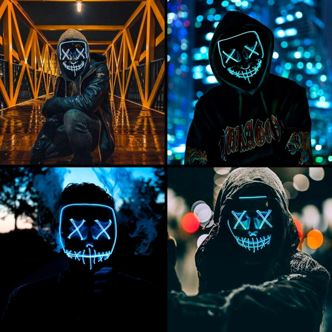 неонова маска яка світиться