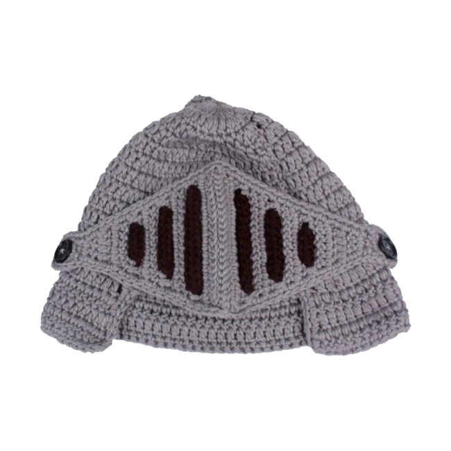 вязаный рыцарский шлем