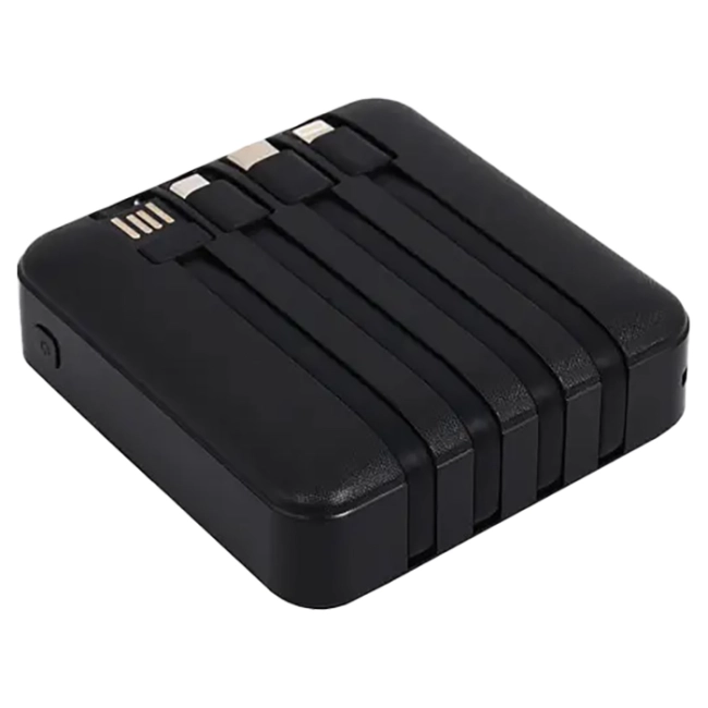 power bank с встроенными кабелями