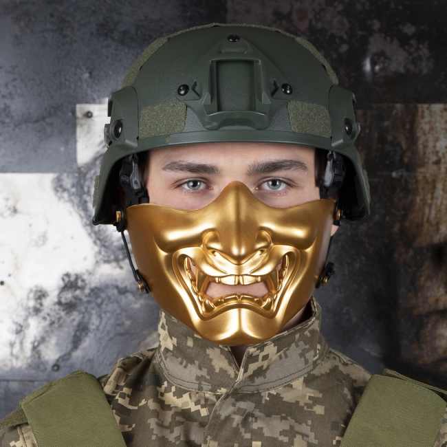 маска самурая на пол лица