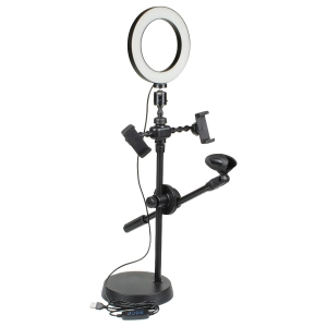 Штатив для съемки с лампой и держателем телефона штатив для телефона с лампой