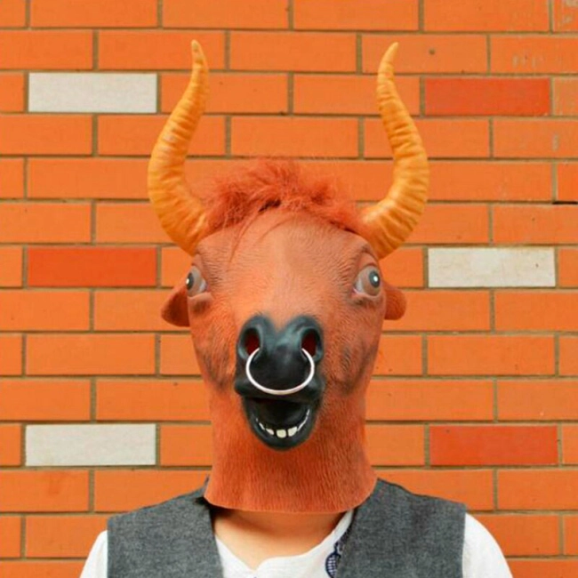 маска голова коровы