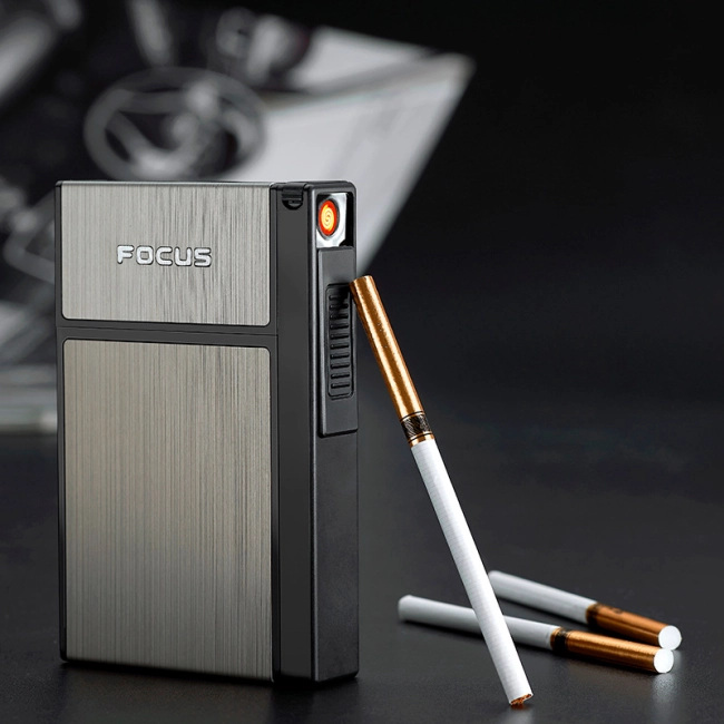 кейс для сигарет с зажигалкой