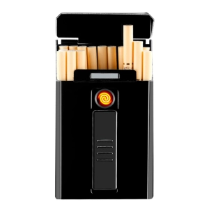 портсигар с зажигалкой для сигарет