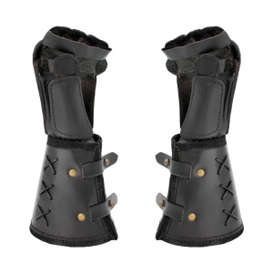 Середньовічні лицарські бойові наруччі зі шкіри бойові наручі