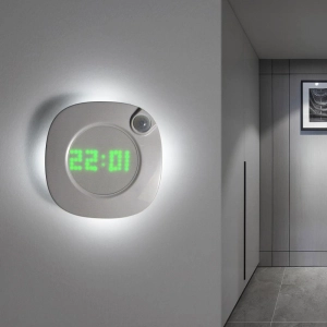 Настенные светильник-часы с датчиком движения светильник-часы с датчиком