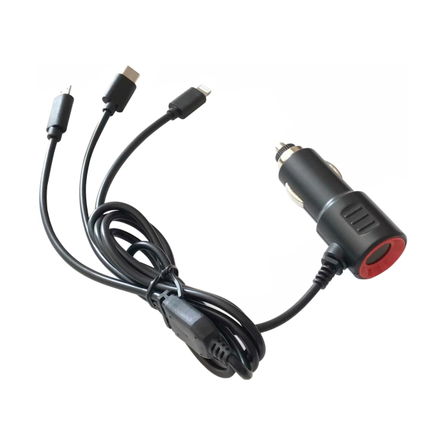 зарядний пристрій 3 в 1 для автомобіля