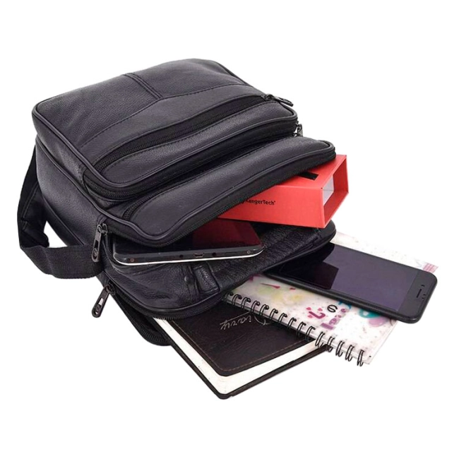 шкіряна чоловіча сумка для документів на плече