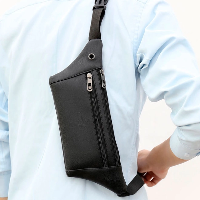 чоловіча поясна сумка бананка