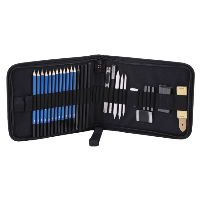 набір олівців та інструменту