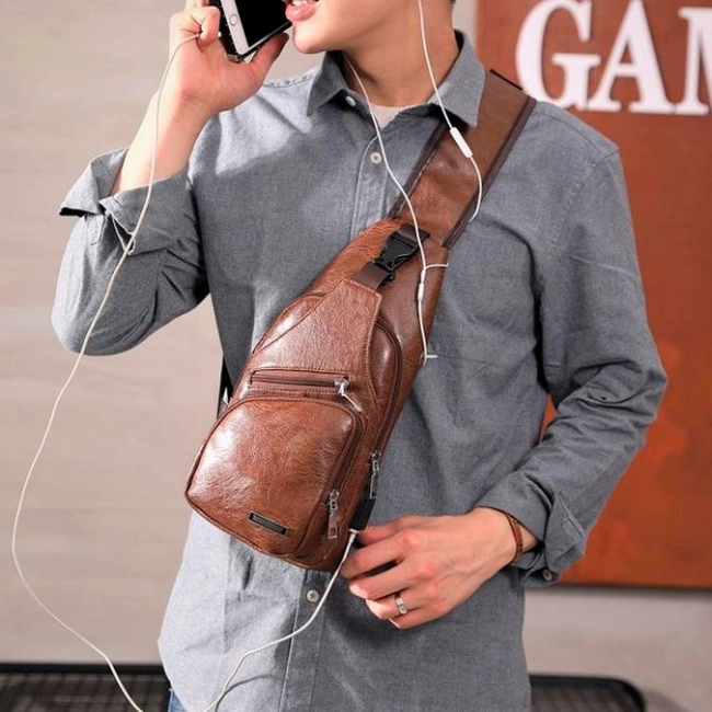 мужская сумка слинг через плечо