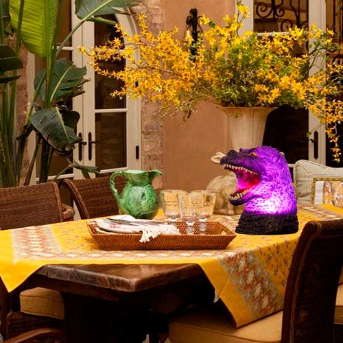 настільна лампа динозавр