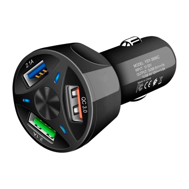 автомобильная зарядка 3 usb